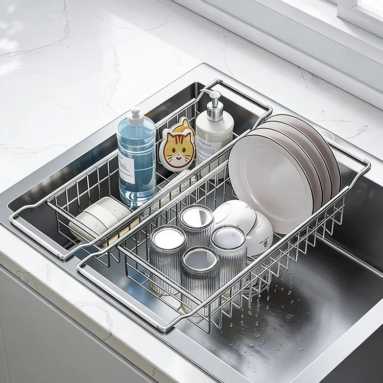 Extensible Stainless Steel Sink Rack