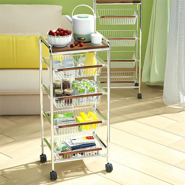 Multi Layer Metal Storage Trolley