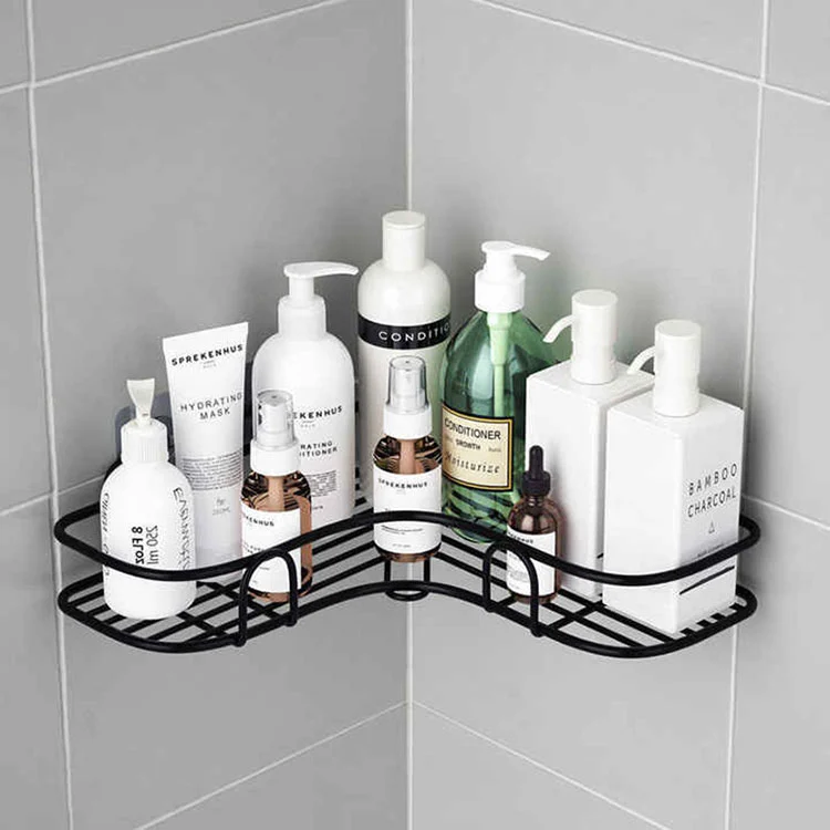 No Drilling Metal Bathroom Shelf